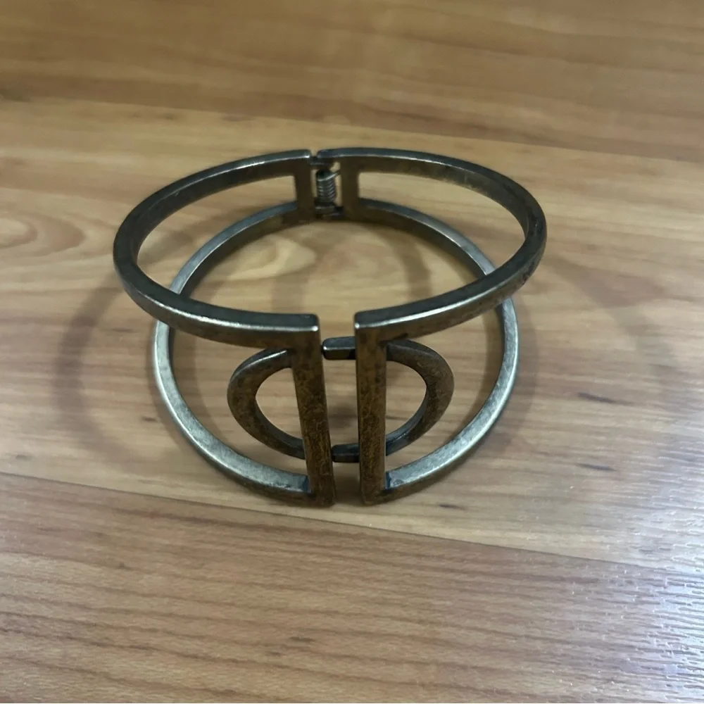 Bold Brass Plus Size Geometric Cuff Bracelet